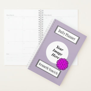 Purple Flower Ribbon by Kenneth Yoncich Planner
