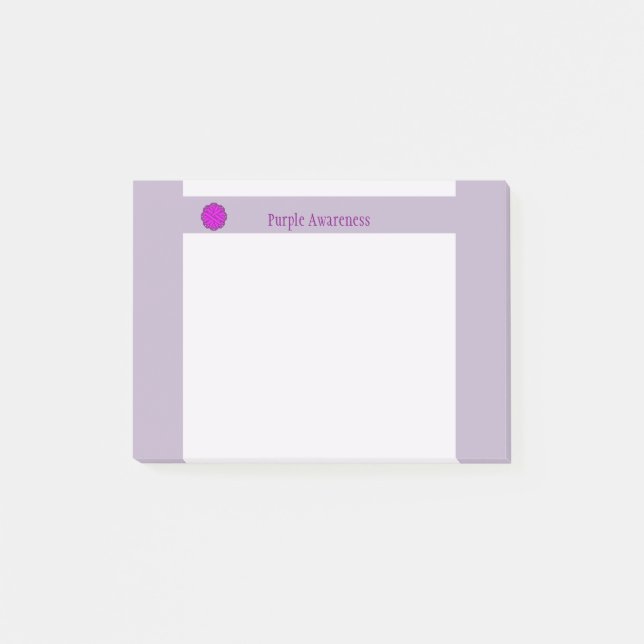 Purple Flower Ribbon by Kenneth Yoncich Post-it Notes (Front)