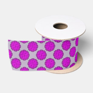 Purple Flower Ribbon by Kenneth Yoncich Satin Ribbon