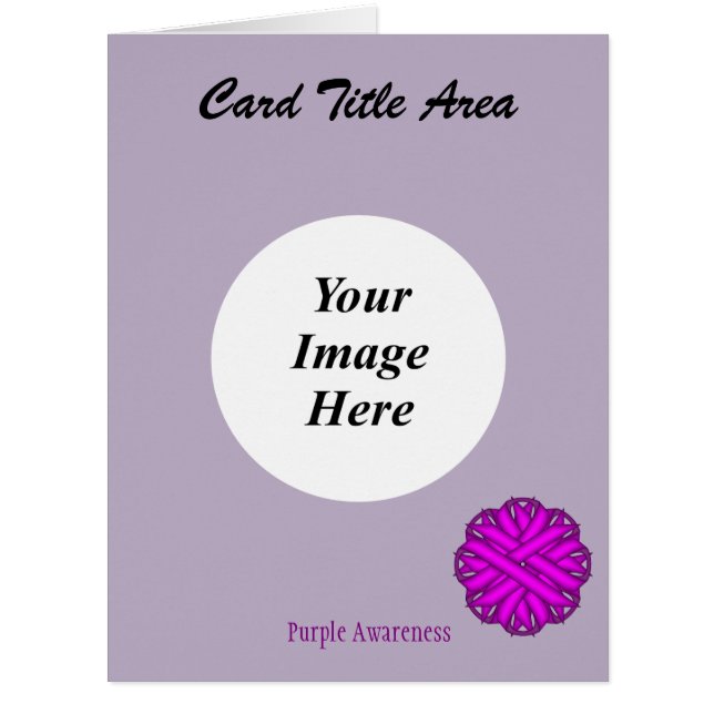 Purple Flower Ribbon Template by Kenneth Yoncich (Front)