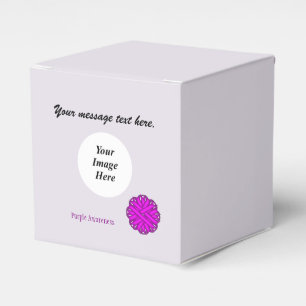 Purple Flower Ribbon Template by Kenneth Yoncich Favour Box