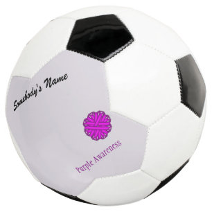 Purple Flower Ribbon Template by Kenneth Yoncich Soccer Ball
