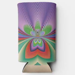 Purple Flower Seltzer Can Cooler