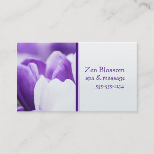Purple Flower Spa Business Card
