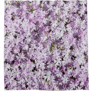 Purple flower, summer freshness backdrop. shower curtain