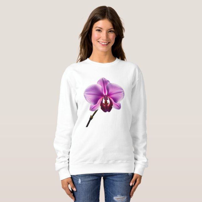 purple flower sweatshirt (Front Full)