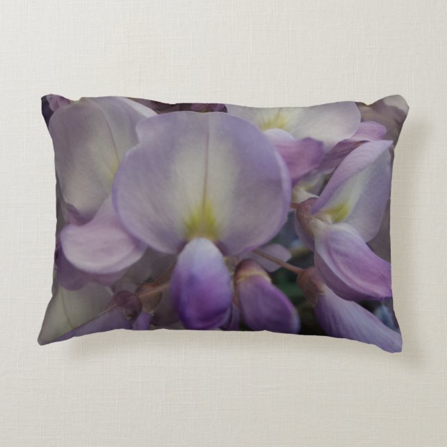 Purple Flower Throw Pillow (Back)
