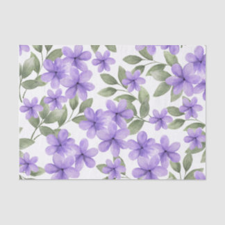 purple flower tissue paper