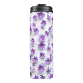 "Purple Flower Tumbler - Iced Summer Drinks"