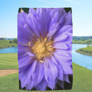 Purple Flower Upload Your Own Photo Custom Picture Golf Towel