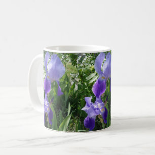 Purple Flower White Coffee Mug