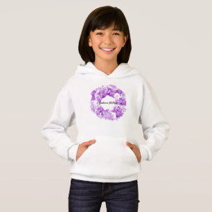 Purple Flower Wreath Kindness Matters Hoodie