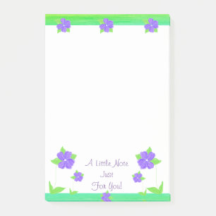 Purple Flowered Note