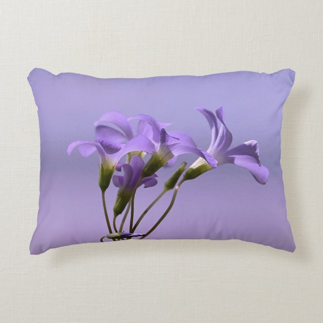 Purple Flowers Accent Pillow (Front)