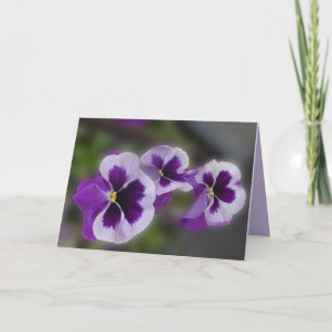 Purple Flowers All Occasion Blank Greeting Card