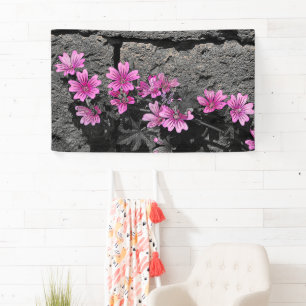 Purple flowers banner