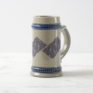 Purple flowers beer stein