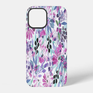 Purple Flowers & Berries: Watercolor iPhone 12 Case