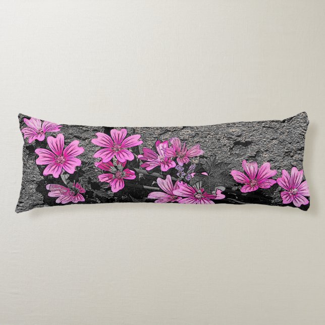Purple flowers body cushion (Front)