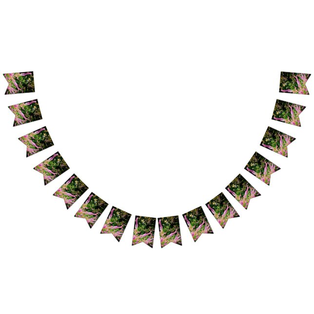 Purple flowers  bunting  (All)