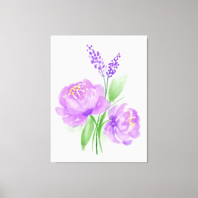 Purple Flowers Canvas Print (Front)