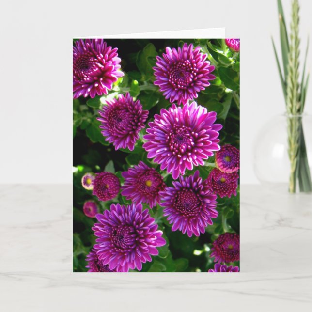 Purple flowers card (Front)