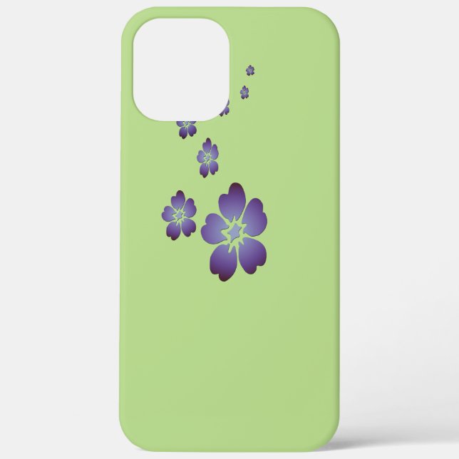 Purple Flowers Case-Mate iPhone Case (Back)