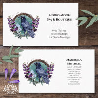 Purple Flowers Celestial Raven Crystals Wreath 