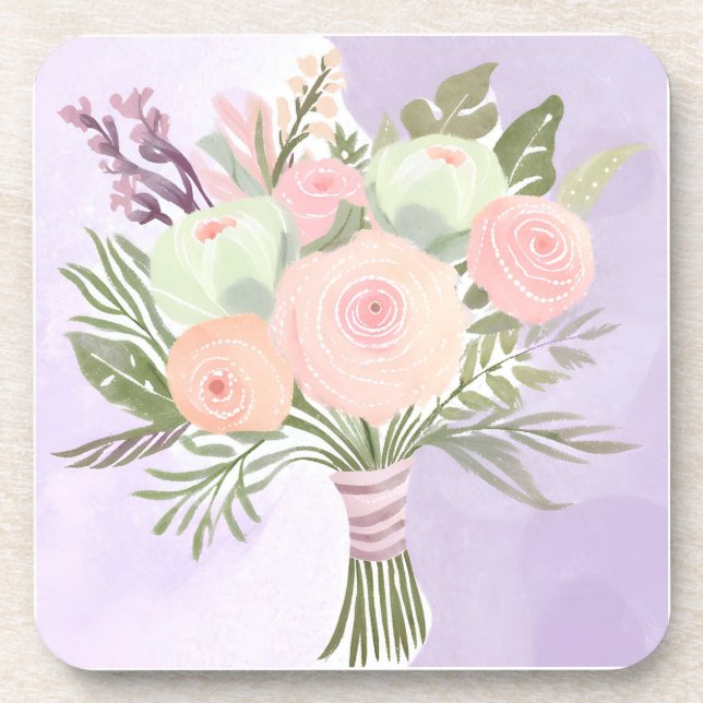 Purple Flowers Coaster (Front)
