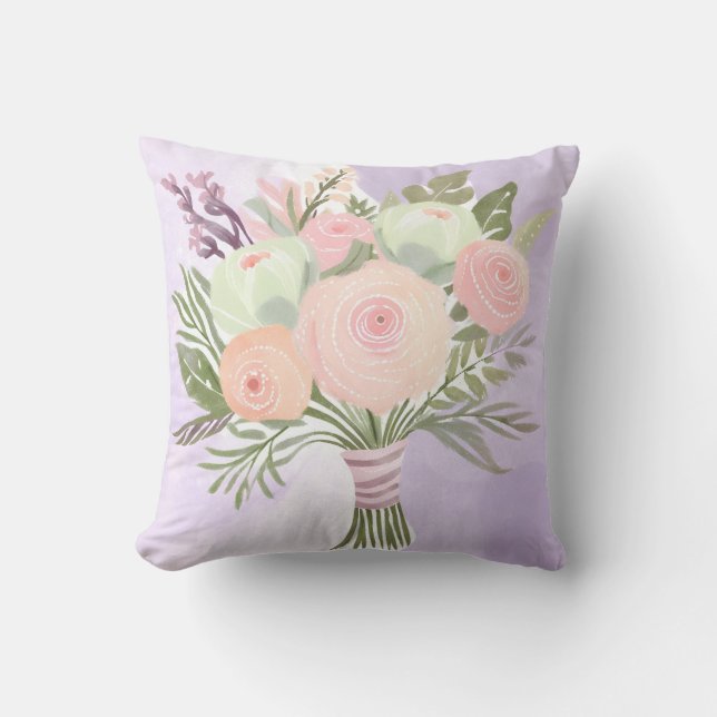 Purple Flowers Cushion (Front)