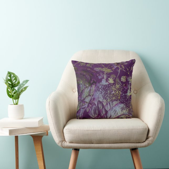 Purple Flowers Cushion (Chair)