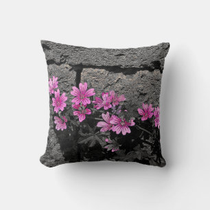 Purple flowers cushion
