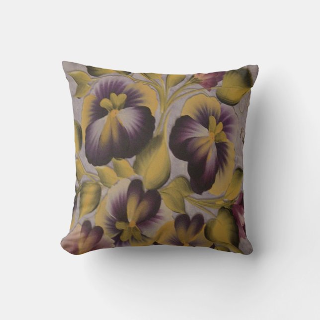 PURPLE FLOWERS CUSHION (Front)