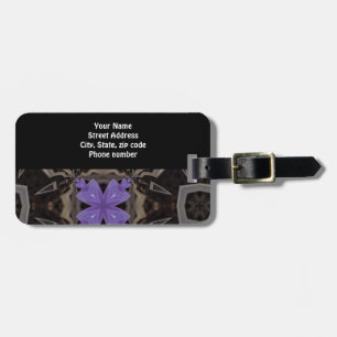 Purple Flowers Customised Bag Tags