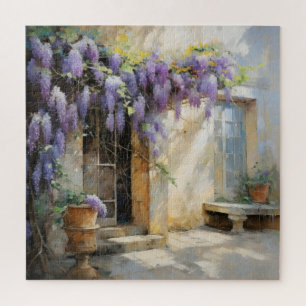 Purple Flowers Entrance Jigsaw Puzzle