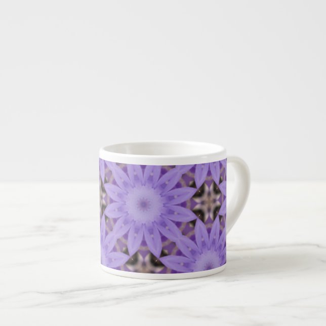 Purple Flowers Espresso Cup (Front Right)