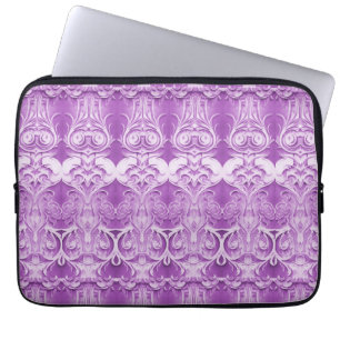 Purple Flowers Flourish Laptop Sleeve