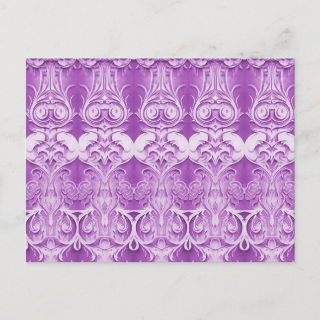 Purple Flowers Flourish Postcard (Front)