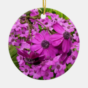Purple Flowers from San Francisco Ceramic Tree Decoration