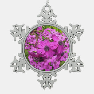 Purple Flowers from San Francisco Snowflake Pewter Christmas Ornament