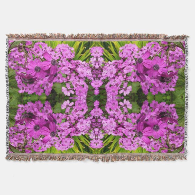 Purple Flowers from San Francisco Throw Blanket (Front)