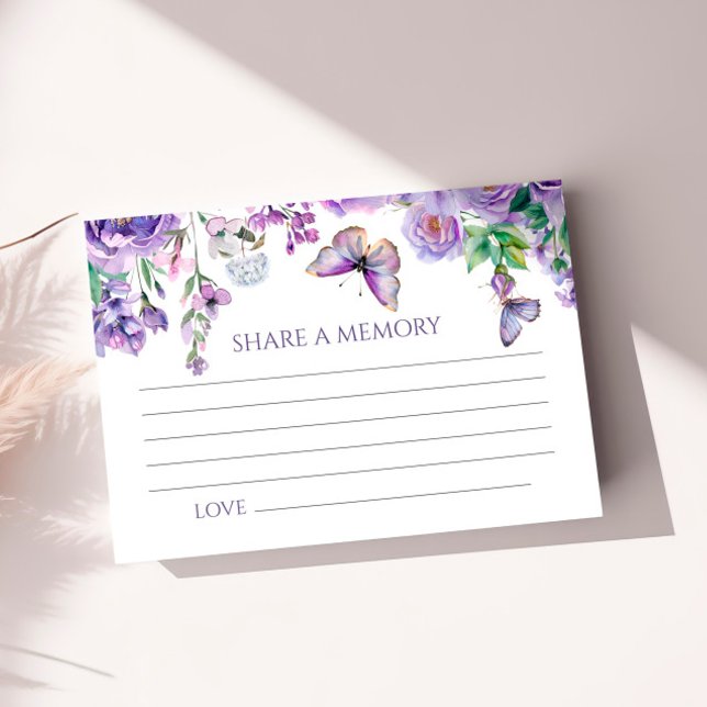 Purple Flowers Funeral Share a Memory Card (Creator Uploaded)