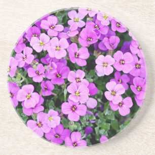 Purple Flowers Garden Coaster