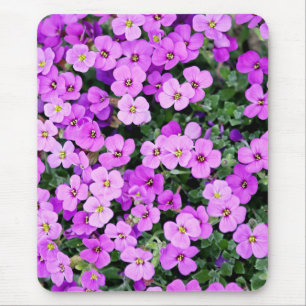 Purple Flowers Garden Mouse Pad