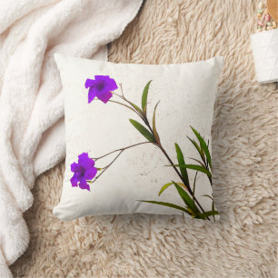 Purple Flowers in the Breeze Cushion
