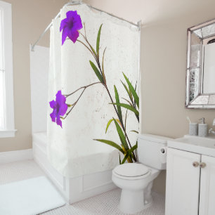 Purple Flowers in the Breeze Shower Curtain