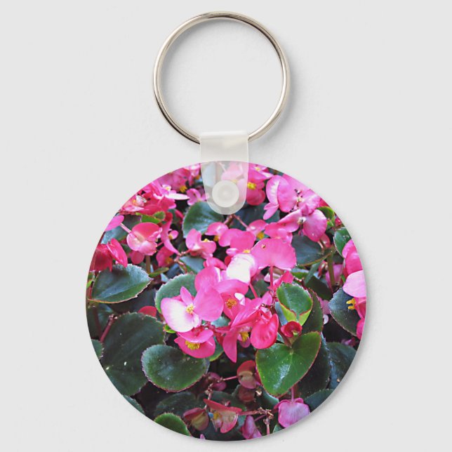 Purple flowers key ring (Front)