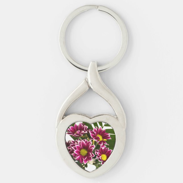 Purple flowers key ring (Front)