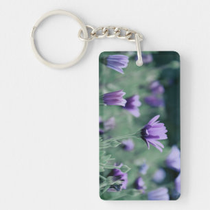 Purple Flowers Key Ring