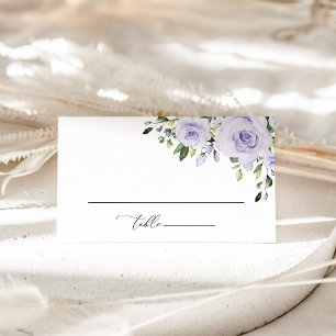 Purple Flowers, Lilac Flowers, Boho, Bridal Shower Place Card